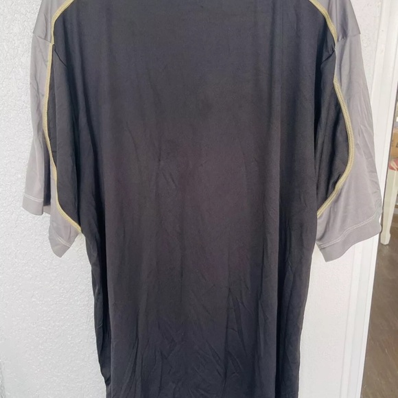 NFL Team Apparel New Orleans Saints Short Sleeve Shirt Sz 2X Blk/Old Gold - Picture 7 of 8